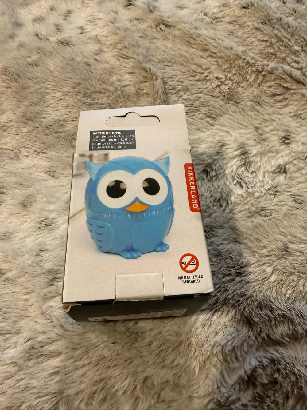 Kikkerland Blue Owl Kitchen Timer